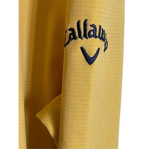 Callaway Mens Yellow Weather Series 1/4 Zip Pullover Sweater Size 2XL - Picture 3 of 14